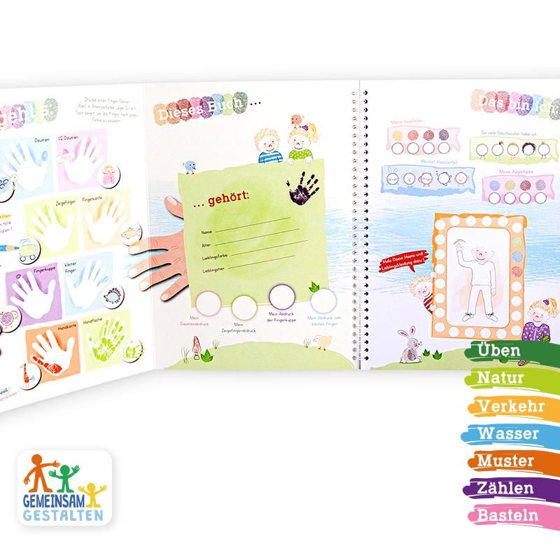 Kreatives Fingerstempel Malbuch - für kleine Künstler