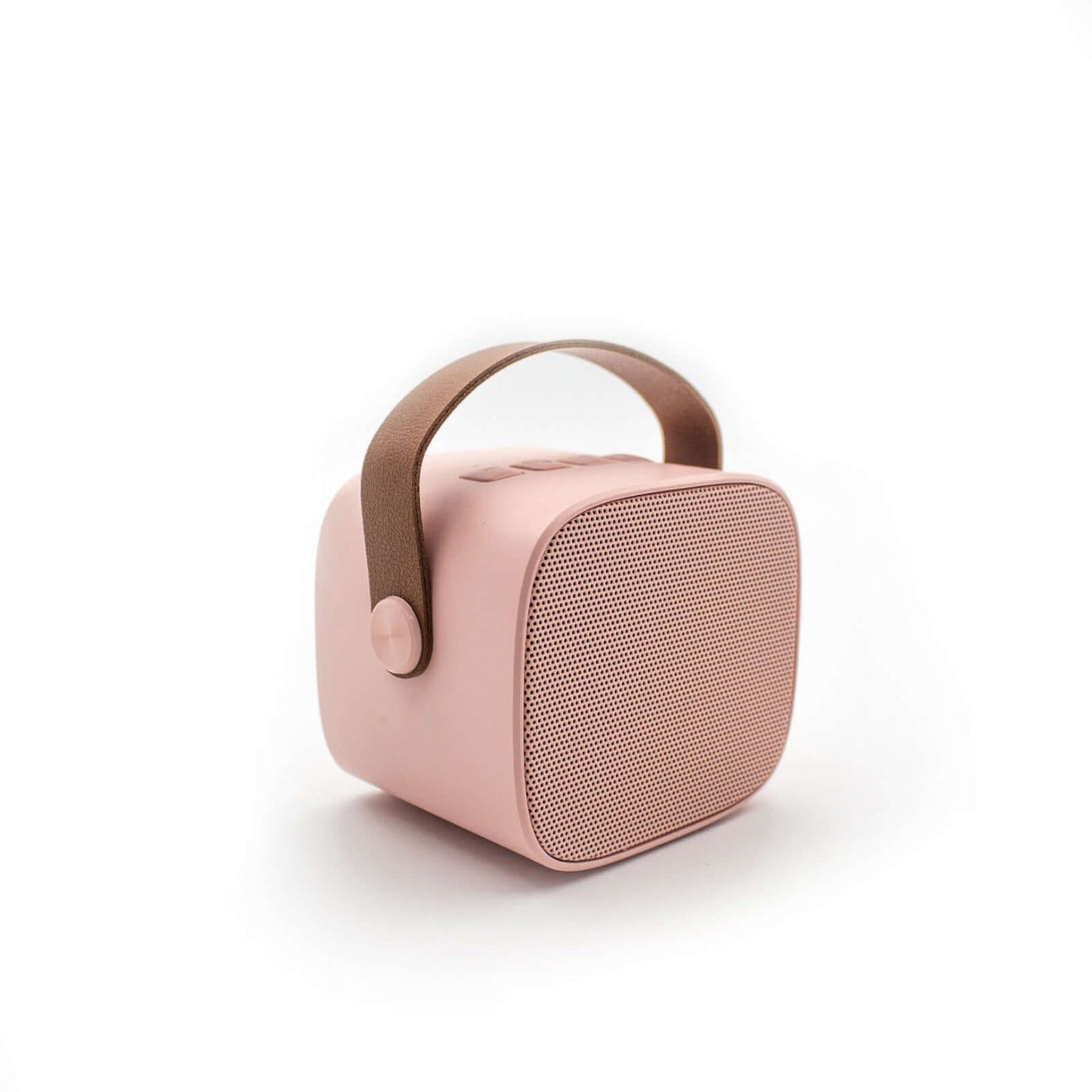 Stylischer rosa Karaoke Lautsprecher – Perfekt für Kinder, um ihre Lieblingslieder zu singen und zu genießen.