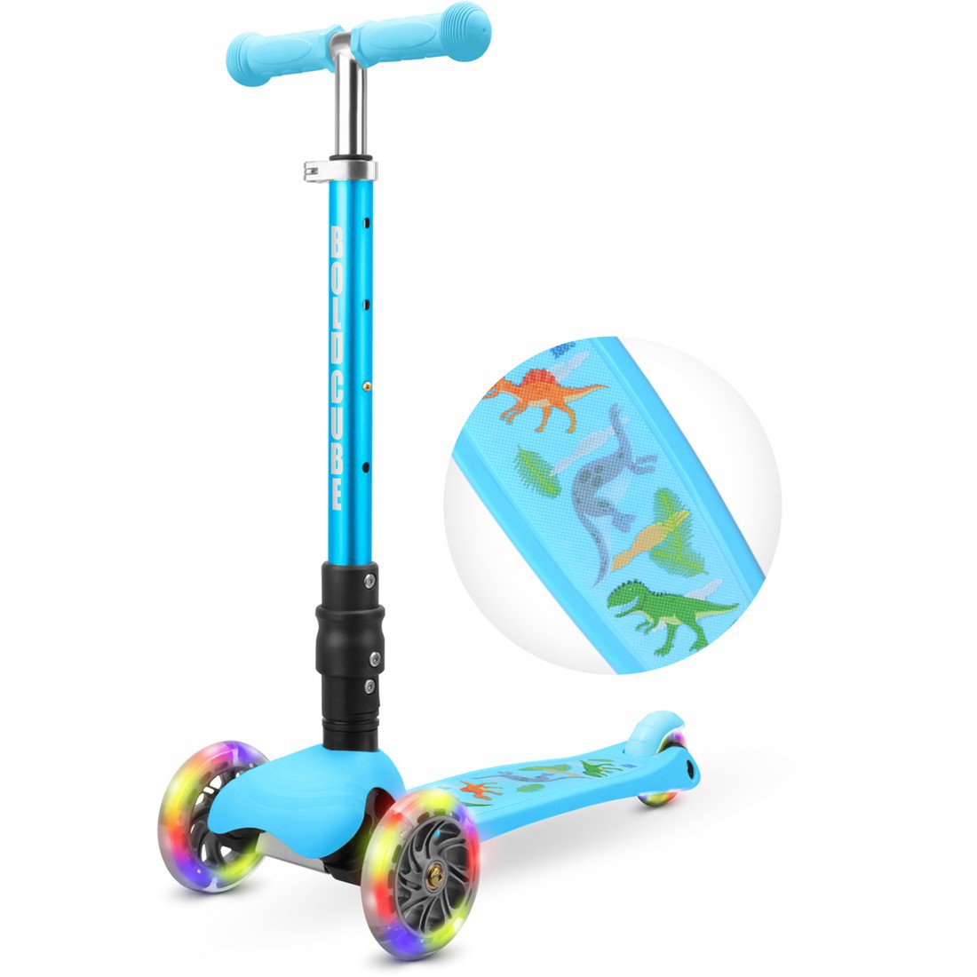 Kinderroller faltbarer Teeny: Blauer Dinosaurier ab 2