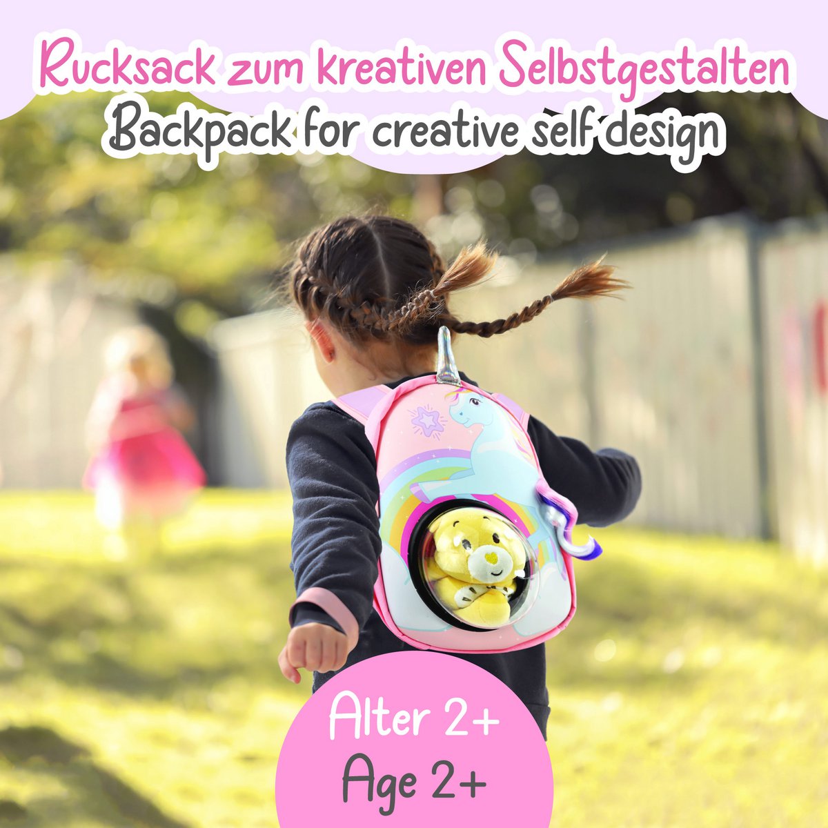 Rucksack Einhorn mit Sichtfenster