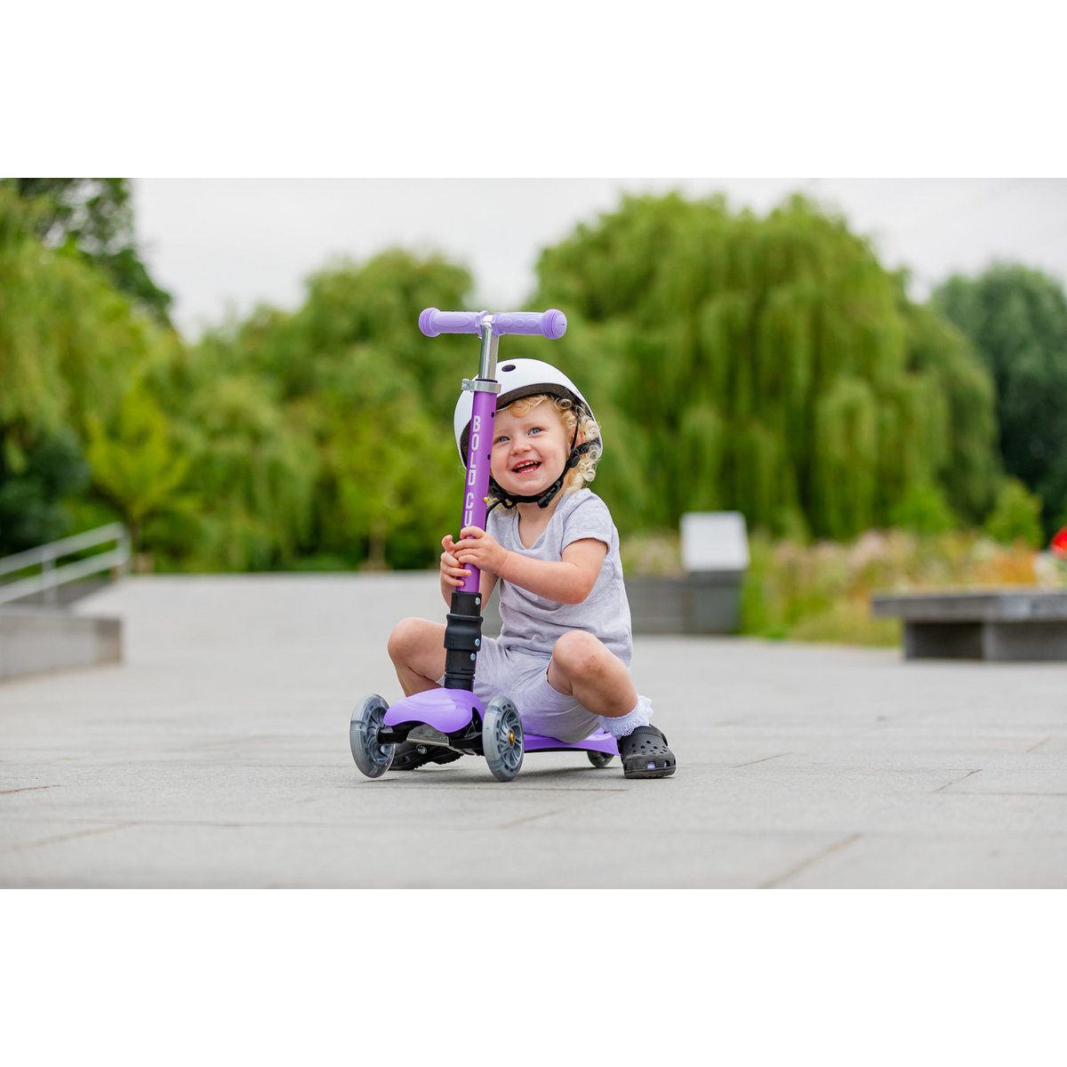 Kinderroller faltbarer Teeny: Lila Einhorn ab 2