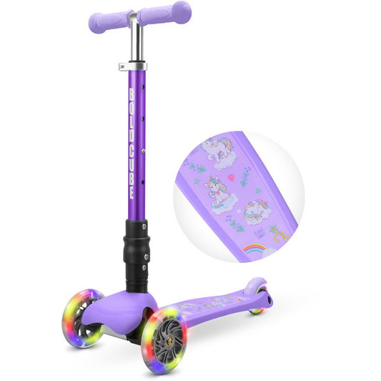 Kinderroller faltbarer Teeny: Lila Einhorn ab 2