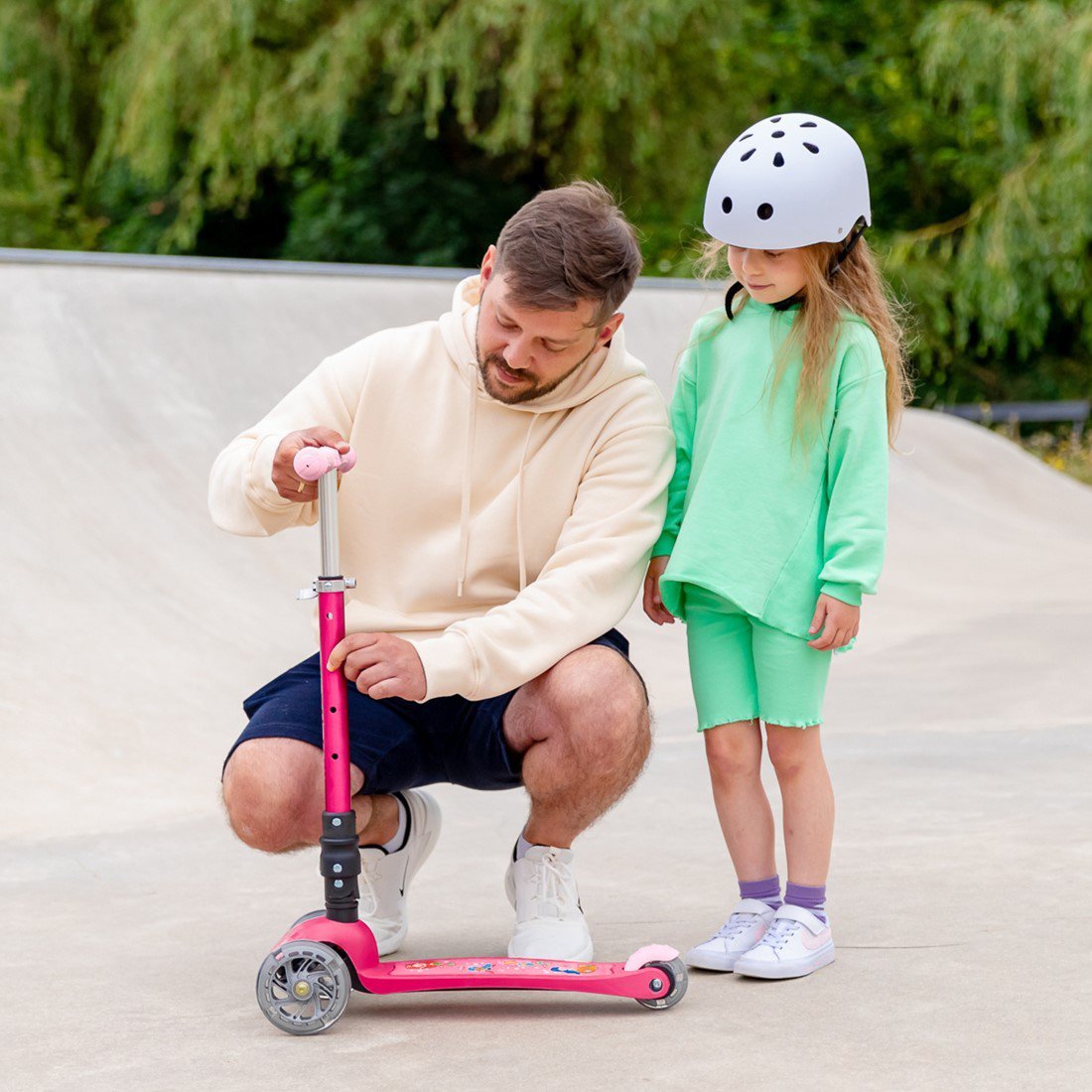 Kinderroller faltbarer Teeny: Rosa Meerjungfrau ab 2