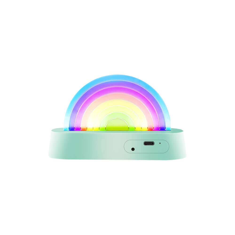 Mintfarbene Dancing Rainbow Lampe – Schafft eine bunte Atmosphäre mit tanzenden Farben, ideal für Kinderzimmer und Spielbereiche.