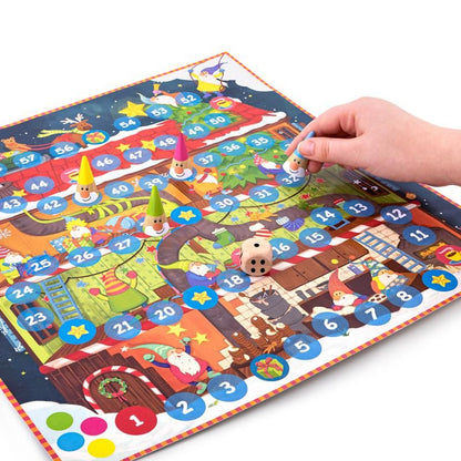 Wichtel Leiterspiel 6-teilig Geschenkidee zu Weihnachten- für die ganze Familie | Belas Spielezauber 