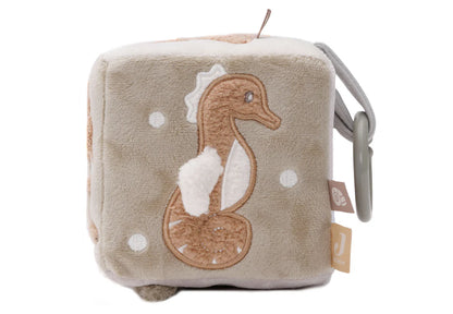 Jollein Baby Aktivitäten-Würfel Deepsea aus Velours mit Meeresmotiven