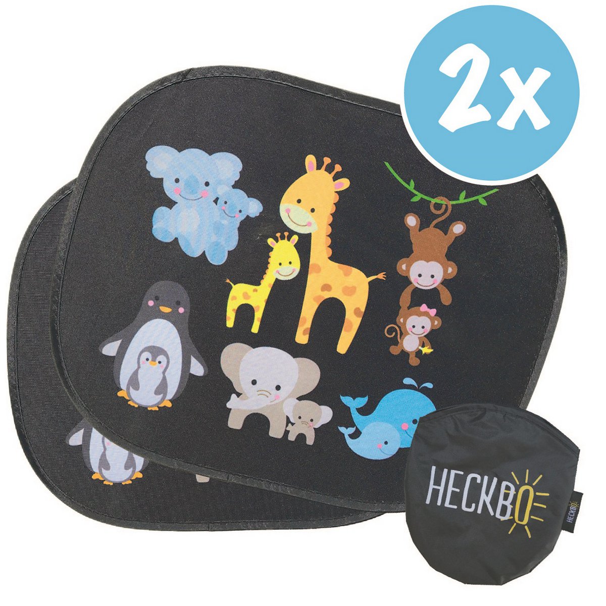 2x Auto Sonnenblende- Baby Tiere