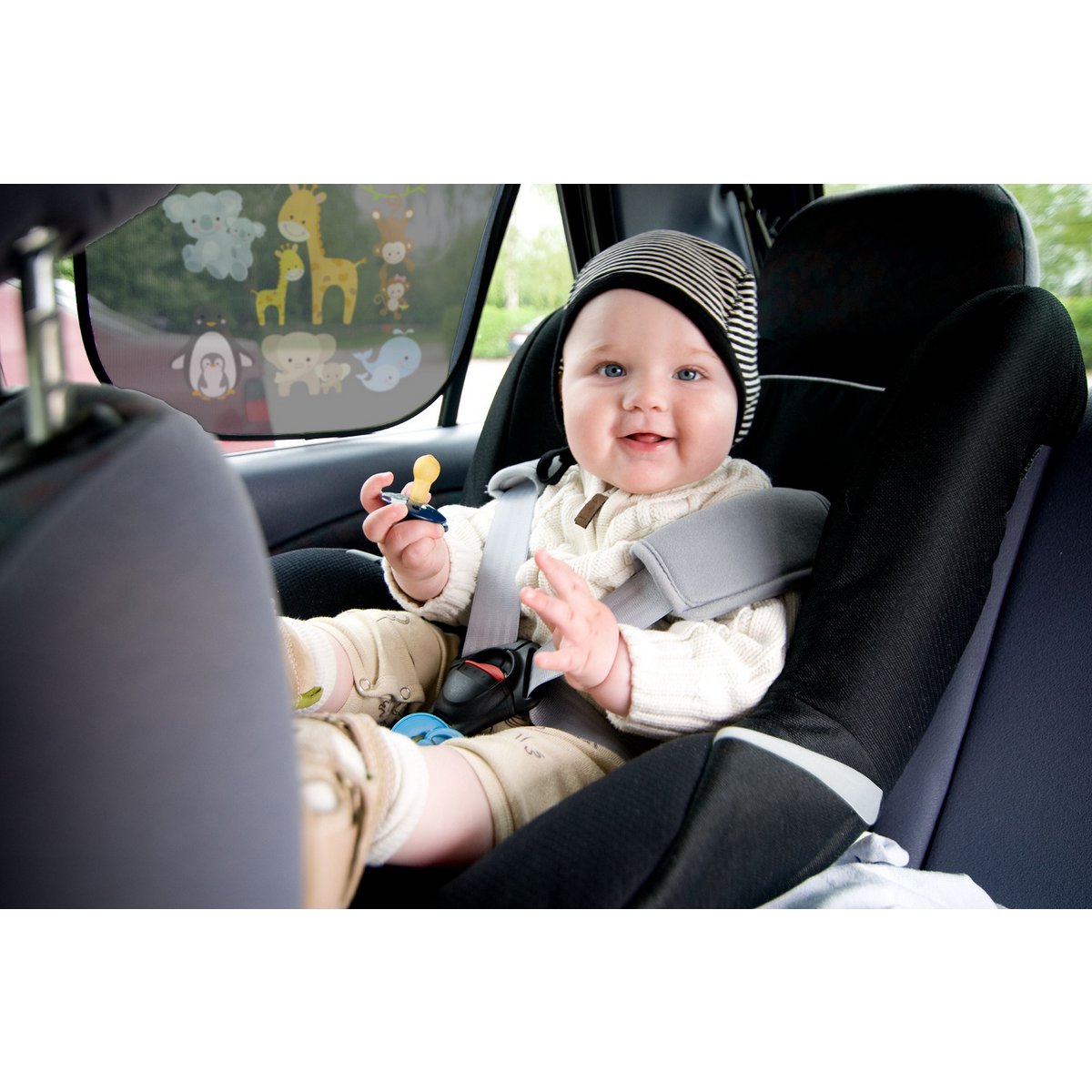 2x Auto Sonnenblende- Baby Tiere