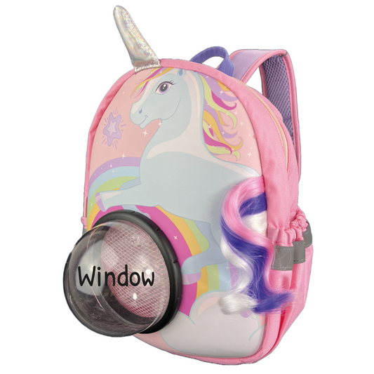 Rucksack Einhorn mit Sichtfenster