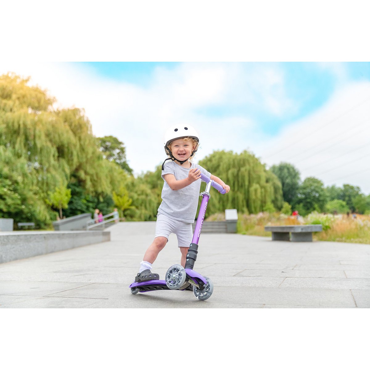 Kinderroller faltbarer Teeny: Lila Einhorn ab 2