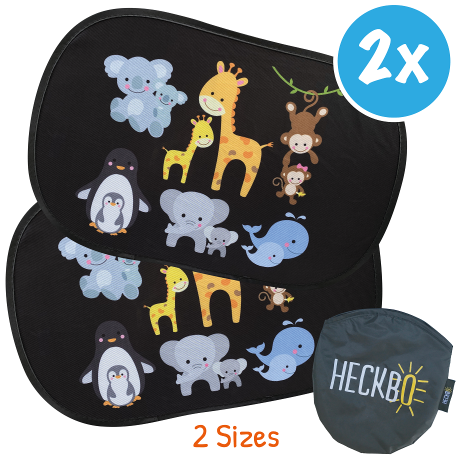 2x Auto Sonnenblende- Baby Tiere