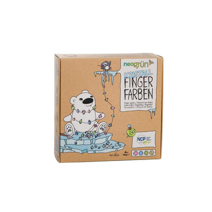 Leuchtende Kristall-Fingerfarbe aus dem Set 'Mika' – Spaß beim Malen und Entdecken.